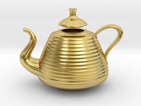 Decorative Teapot in Polished Brass (Interlocking Parts)