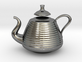 Decorative Teapot in Polished Silver (Interlocking Parts)