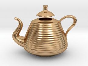 Decorative Teapot in Polished Bronze (Interlocking Parts)