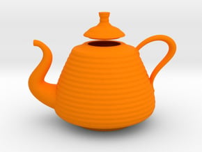 Decorative Teapot in Orange Smooth Versatile Plastic