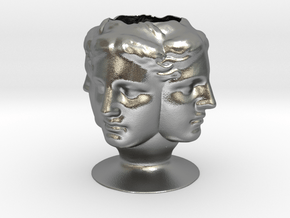 TetraVenus Vase in Natural Silver