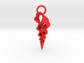Broken Shell Pendant in Red Smooth Versatile Plastic