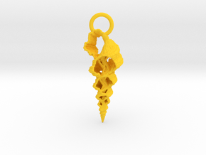 Broken Shell Pendant in Yellow Smooth Versatile Plastic