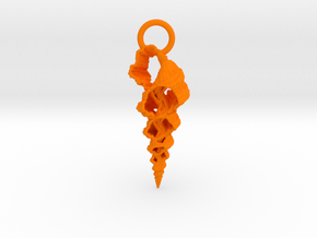 Broken Shell Pendant in Orange Smooth Versatile Plastic
