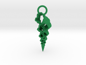 Broken Shell Pendant in Green Smooth Versatile Plastic