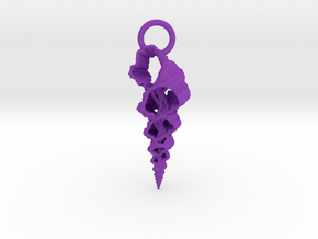 Broken Shell Pendant in Purple Smooth Versatile Plastic