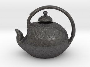 Decorative Teapot in Dark Gray PA12 Glass Beads