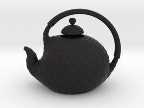 Decorative Teapot in Black Smooth Versatile Plastic