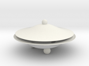 UFO Peach Box in White Natural Versatile Plastic