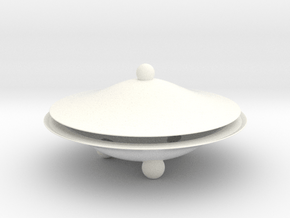 UFO Peach Box in White Smooth Versatile Plastic
