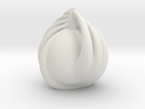 Vase 1109redux in White Natural TPE (SLS)