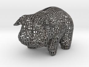 Wire Piggy Bank in Processed Stainless Steel 17-4PH (BJT)