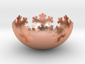 L-System Fractal Bowl in Natural Copper