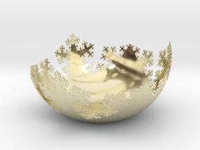 L-System Fractal Bowl 2405 in 9K Yellow Gold 