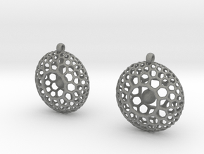 Rad Earrings in Gray PA12 Glass Beads