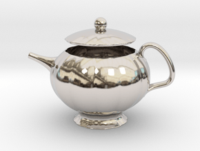 Decorative Teapot in Rhodium Plated Brass