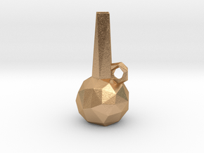 Low Poly Vase in Natural Bronze