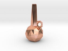 Low Poly Vase in Polished Copper