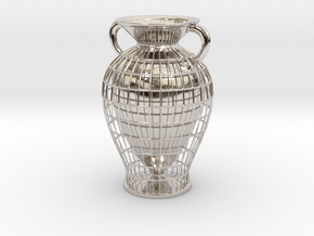 Vase 10233 (downloadable) in Rhodium Plated Brass