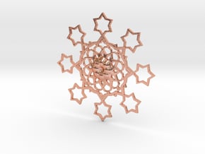 Starry Arabesque Pendant in Natural Copper