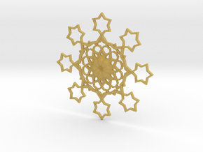 Starry Arabesque Pendant in Tan Fine Detail Plastic