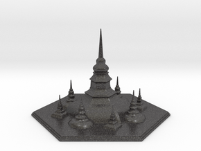 Pagoda in Dark Gray PA12 Glass Beads