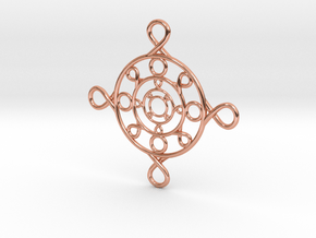 Recursive Pendant in Polished Copper