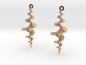 Fractal Sp. Earrings  in 9K Rose Gold 