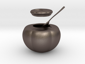 Sugar Bowl  in Polished Bronzed-Silver Steel