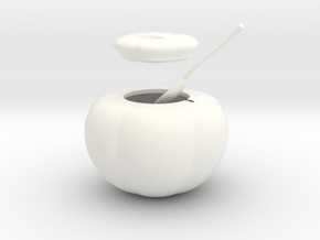 Sugar Bowl  in White Smooth Versatile Plastic