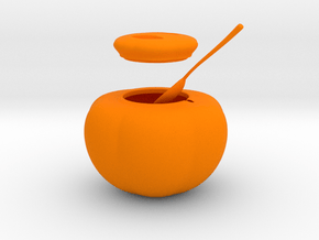 Sugar Bowl  in Orange Smooth Versatile Plastic
