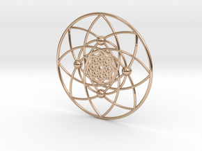 Wiltshire Crop Circle Pendant in 9K Rose Gold 