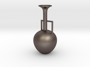 Vase 1514AD in Polished Bronzed-Silver Steel