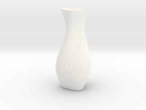Hips Vase in White Smooth Versatile Plastic