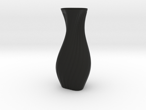 Hips Vase in Black Smooth Versatile Plastic