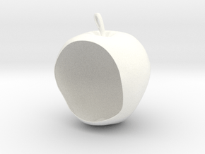 Apple Birdfeeder in White Smooth Versatile Plastic