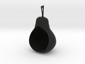 Pear Birdfeeder in Black Smooth Versatile Plastic