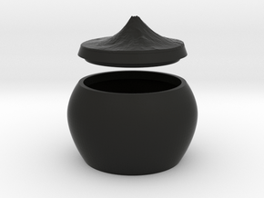 Cajita Fuji in Black Smooth Versatile Plastic