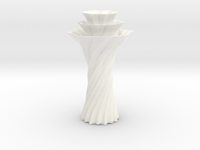 Vase 1236 in White Smooth Versatile Plastic