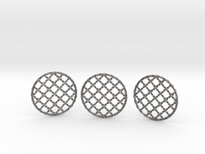 3 Braided Coasters in Processed Stainless Steel 17-4PH (BJT)