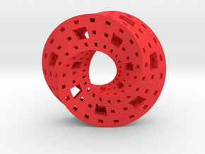 Menger Mobius  in Red Smooth Versatile Plastic