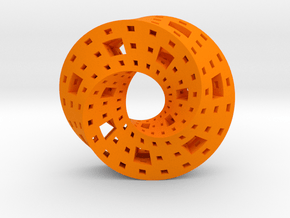 Menger Mobius  in Orange Smooth Versatile Plastic