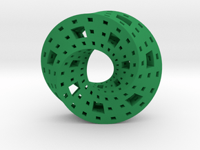 Menger Mobius  in Green Smooth Versatile Plastic
