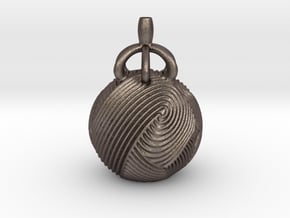 Vase 2112 in Polished Bronzed-Silver Steel