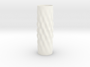 Surcos Vase in White Smooth Versatile Plastic