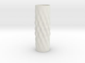 Surcos Vase in White Natural TPE (SLS)