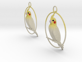 Cockatiel Earrings in Matte High Definition Full Color