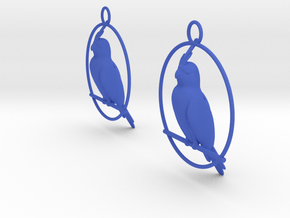 Cockatiel Earrings in Blue Smooth Versatile Plastic