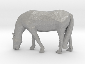 Low Poly Grazing Horse in Aluminum