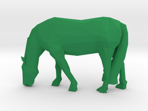 Low Poly Grazing Horse in Green Smooth Versatile Plastic